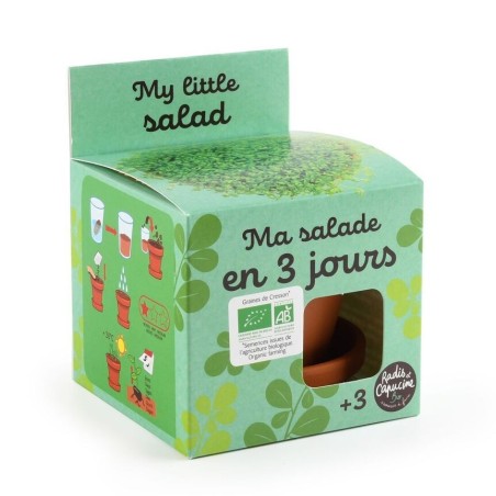 Ma petite Salade Bio en 3 jours - Radis et Capucine