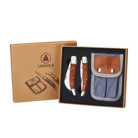 Coffret 2 Couteaux Pliables - Laguiole