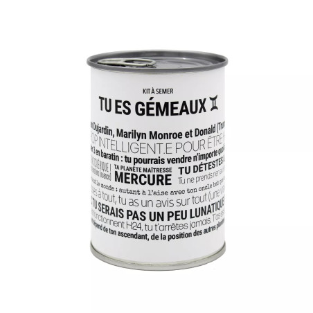 Kits à Semer Gemeaux avec "Tout est Dit" - Mauvaises Graines