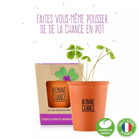 Kit Message Trèfle à 4 Feuilles - Radis et Capucine
