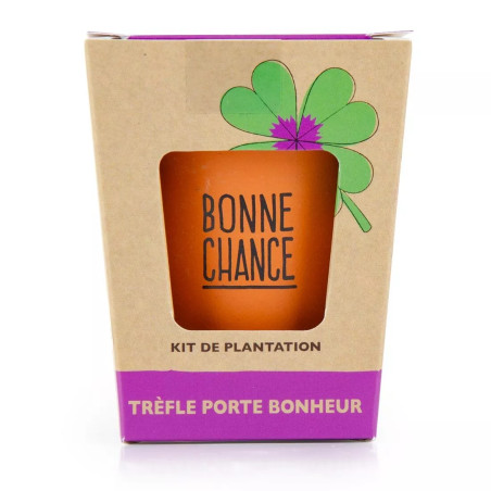 Kit Message Trèfle à 4 Feuilles - Radis et Capucine