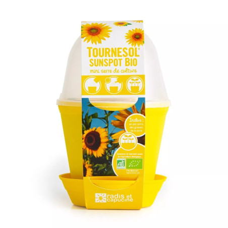 Pot Cloche Tournesol Bio - Radis et Capucine