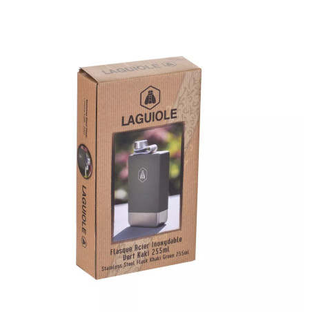 Flasque en Acier Inoxydable Vert Kaki 255ml - Laguiole