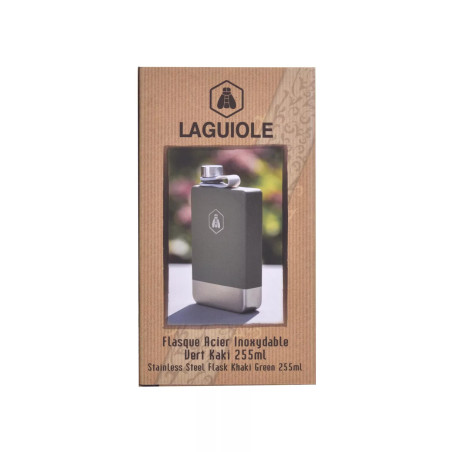 Flasque en Acier Inoxydable Vert Kaki 255ml - Laguiole