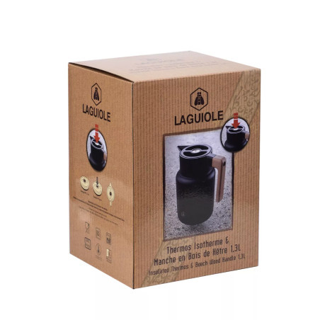 Thermos Isotherme Manche en Bois de Hêtre 1.3 L - Laguiole