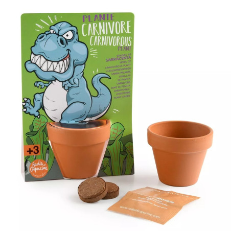 Carte nature - T-Rex Plante carnivore - Radis et Capucine