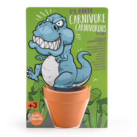 Carte nature - T-Rex Plante carnivore - Radis et Capucine