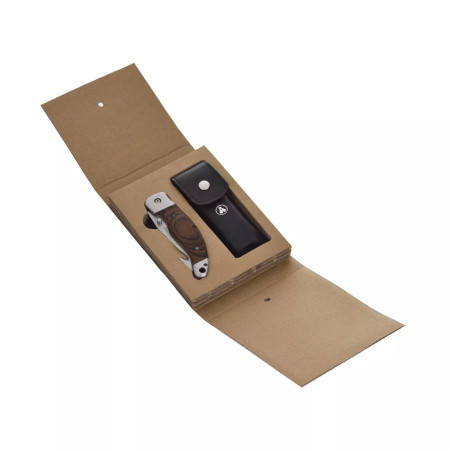 Coffret Couteau de Chasse avec Etui en Cuir Noir - Laguiole