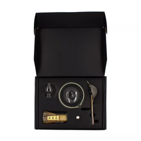 Coffret à matcha 5 pièces en bambou et en verre - Ogo Living