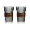 Lot de 2 tasses Karl 250ml en verre borosilicate graphite - Ogo Living