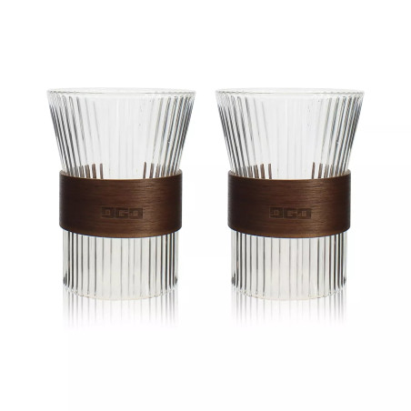 Lot de 2 tasses Karl 250ml en verre borosilicate transparent - Ogo Living