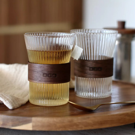 Lot de 2 tasses Karl 250ml en verre borosilicate transparent - Ogo Living