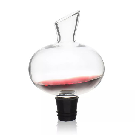 Aérateur à vin verseur en verre et silicone Deluxe - Ogo Living