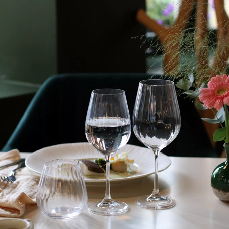 Boîte de 6 verres à pied Astral 40cl en cristallin - Ogo Living