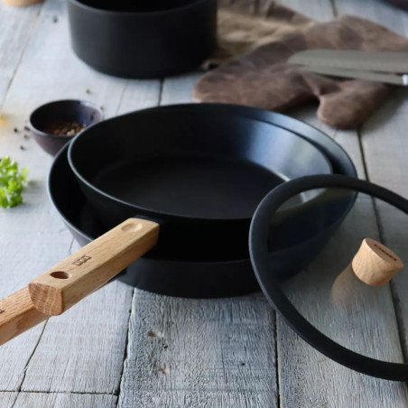 Poêle Ector 28cm noire en acier inoxydable - Ogo Living
