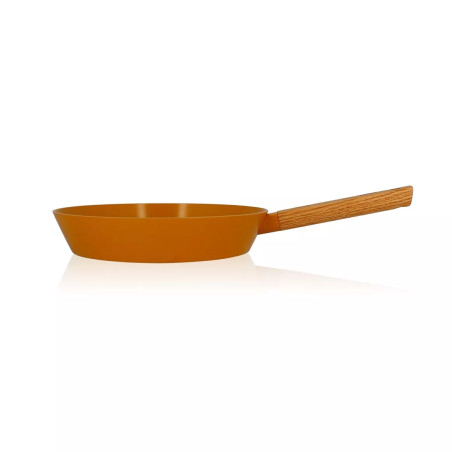 Poêle ector 28cm en aluminium revêtement céramique jaune - Ogo Living