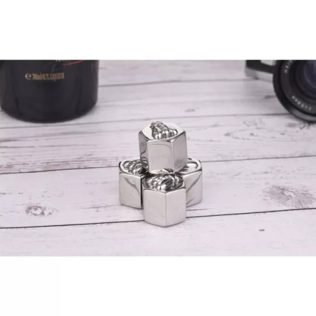 Coffret de 4 glaçons refroidisseur acier cubes - Laguiole