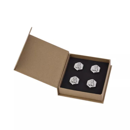 Coffret de 4 glaçons refroidisseur acier cubes - Laguiole