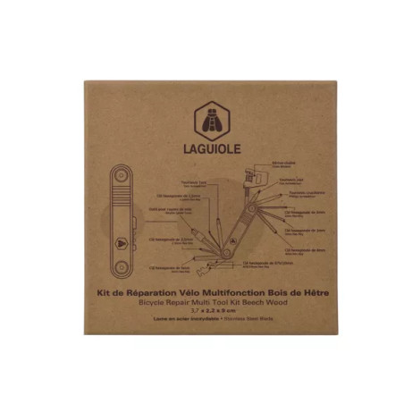 Kit de réparation pour vélo multifonction en bois d'Hêtre - Laguiole