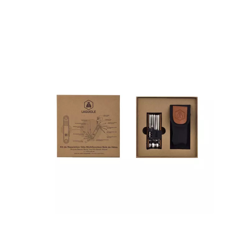Kit de réparation pour vélo multifonction en bois d'Hêtre - Laguiole
