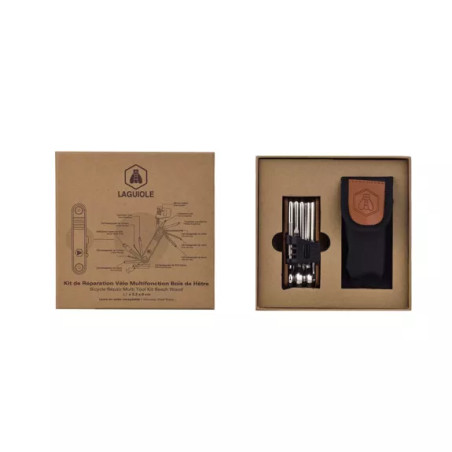 Kit de réparation pour vélo multifonction en bois d'Hêtre - Laguiole