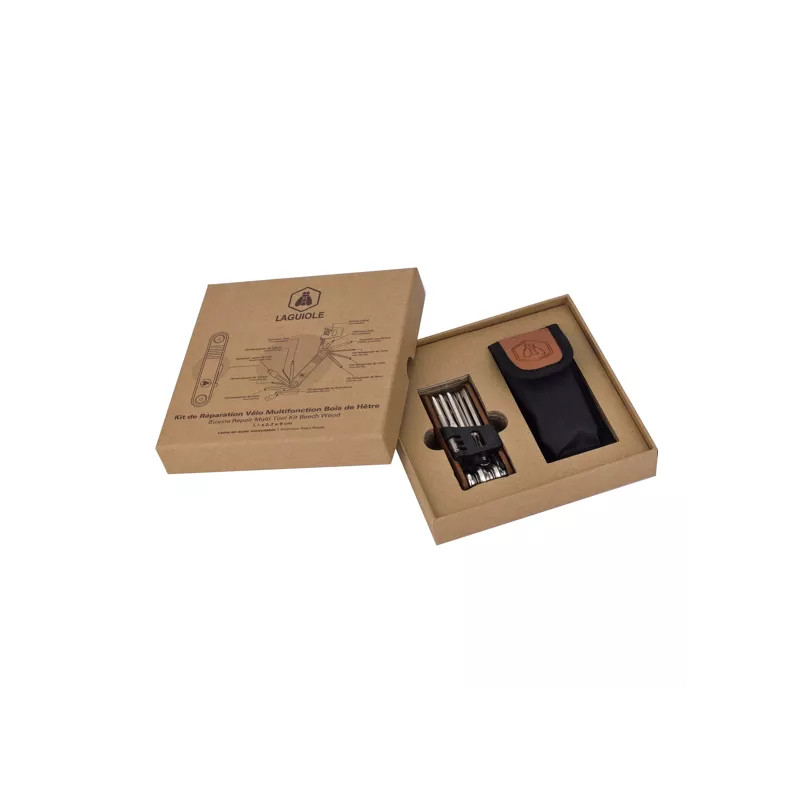 Kit de réparation pour vélo multifonction en bois d'Hêtre - Laguiole