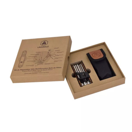 Kit de réparation pour vélo multifonction en bois d'Hêtre - Laguiole