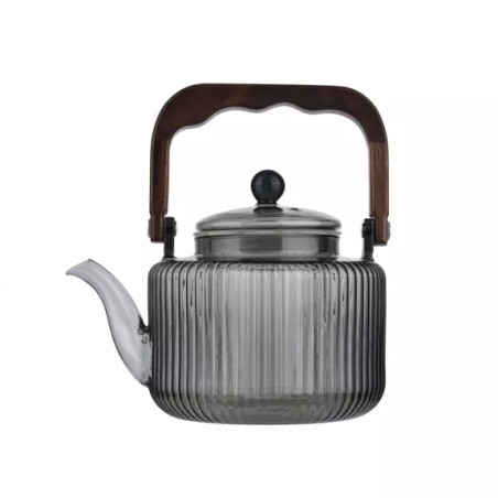 Set à thé - Théière, Plateau et 2 tasses en verres - Laguiole