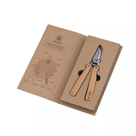 Sécateur Multifonctions 12 en 1 en Bois de Hêtre - Laguiole