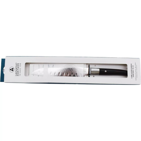 Couteau Santoku en Bois Noir Lame Damas - Laguiole