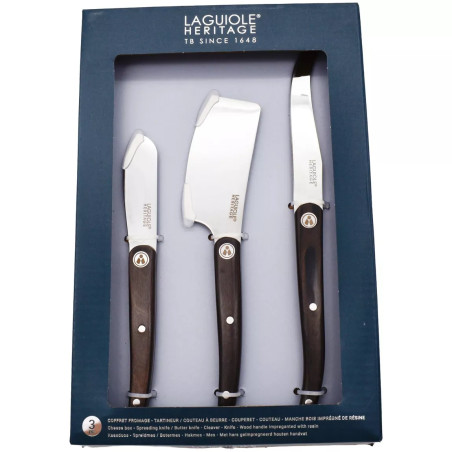 Coffret 3 Couteaux à Fromage et Beurre - Laguiole