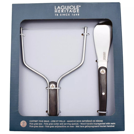 Coffret 2 Outils à Foie Gras Manche Bois Résiné - Laguiole