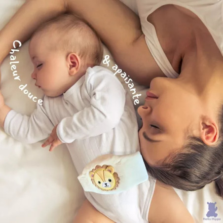 Bouillotte Lion Bébé Anti Colique Hypoallergénique et Lavable - HELLO HIPPO