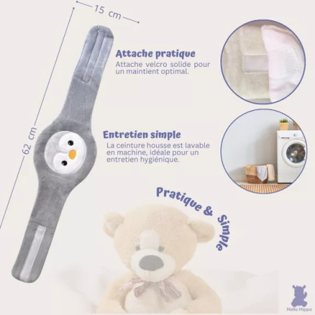 Bouillotte Pingouin Bébé Anti Colique Hypoallergénique et Lavable - HELLO HIPPO