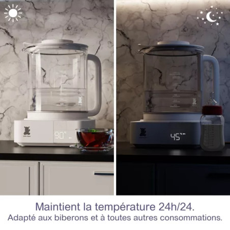 Bouilloire chauffe biberon Stérilisateur tétine 1300 mL - 800W basse consommation
