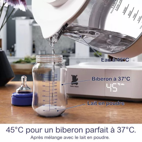 Bouilloire chauffe biberon Stérilisateur tétine 1300 mL - 800W basse consommation