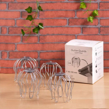 Lot de 4 Crapaudines Galvanisées Ø80-100 mm – Protection Gouttière