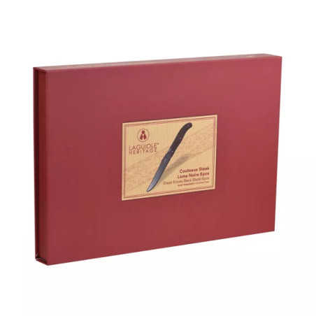 Couteaux à Steak Laguiole Manche Noir 6 pièces - Laguiole