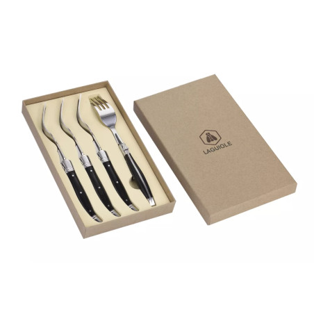 Fourchettes Black Pakka Miroir 4 pièces - Laguiole