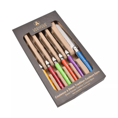 Couteaux à Steak Tradition Couleurs - Laguiole Héritage