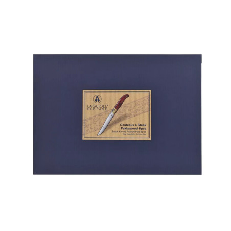 Coffret 6 couteaux de table Manche en bois de Palissandre - Laguiole