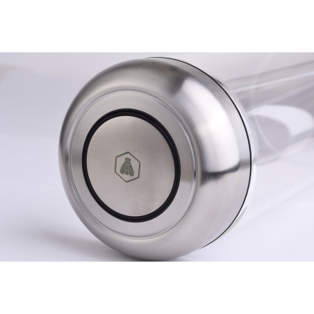 Set de 2 bocaux de rangement en verre et acier inoxydable - Laguiole