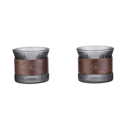 Set à thé - Théière, Plateau et 2 tasses en verres - Laguiole