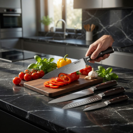 Set de 5 Pièces Couteaux de Chef lame Damas - SOSL
