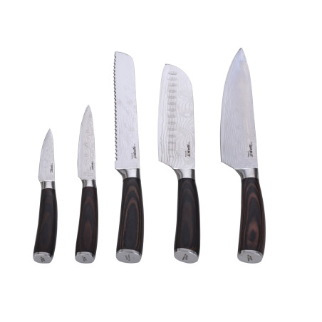 Set de 5 Pièces Couteaux de Chef lame Damas - SOSL