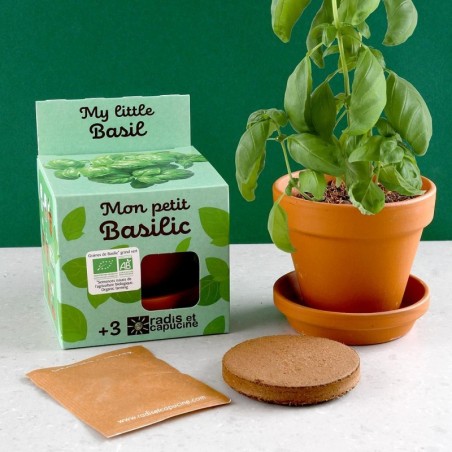 Mini Kit Basilic Bio - Radis et Capucine